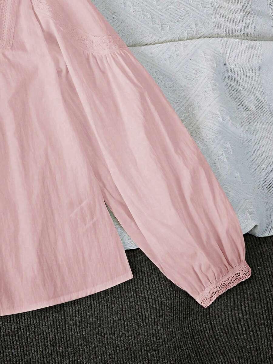 SHEIN RÓŻOWA BLUZKA DŁUGI RĘKAW S06__XS