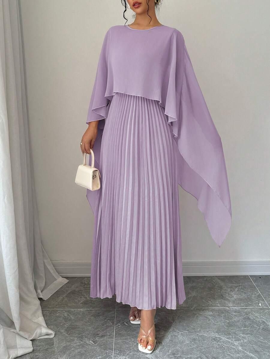 SHEIN FIOLETOWA MAXI SUKIENKA S06__L