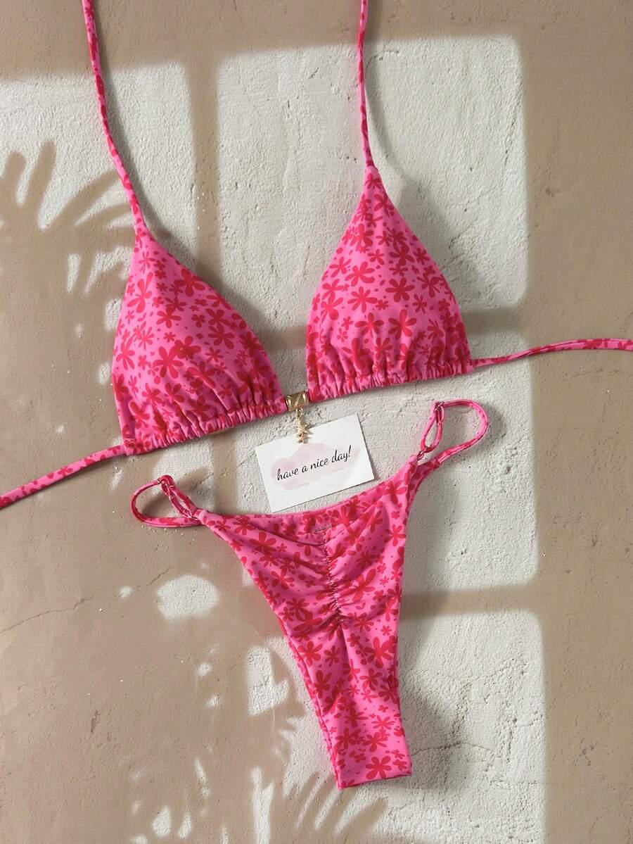 SHEIN DWUCZĘŚCIOWY STRÓJ KĄPIELOWY S09__L