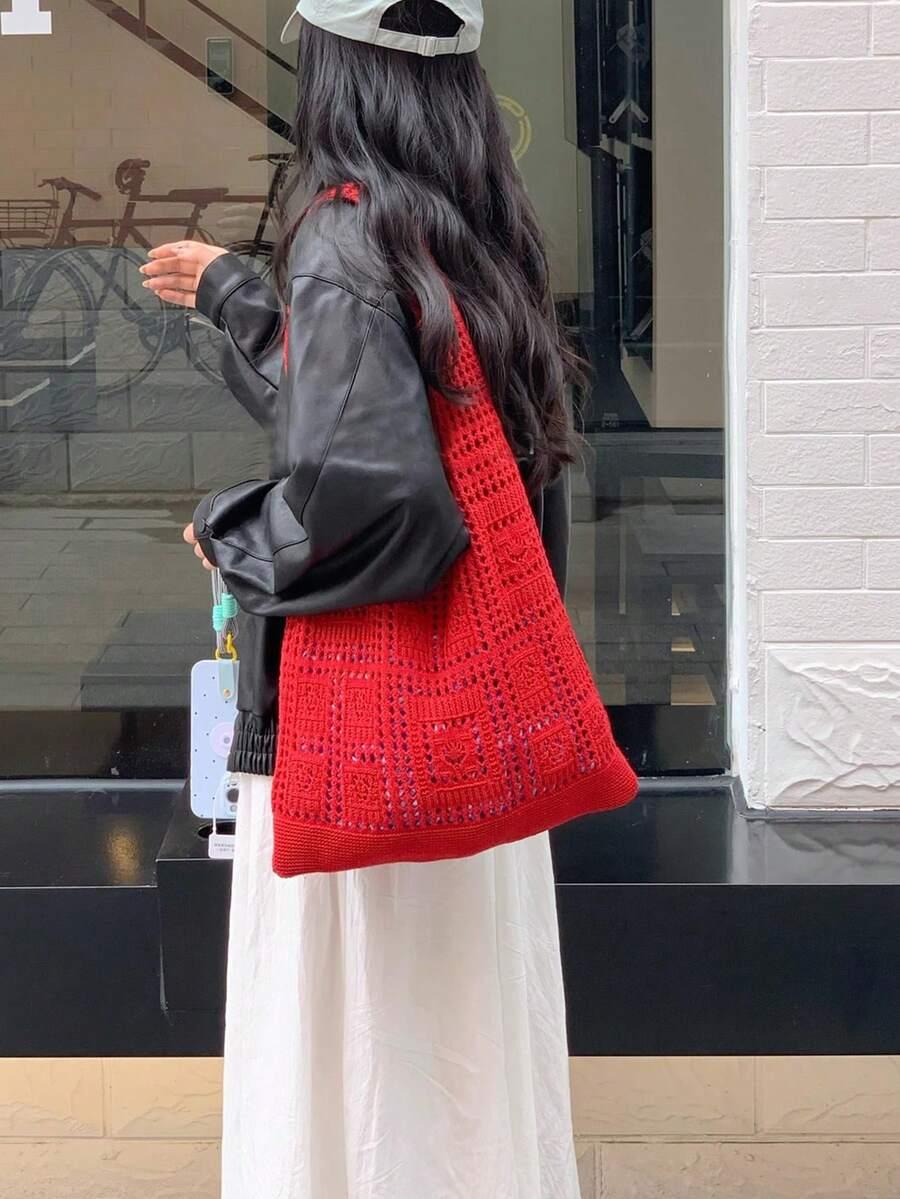 SHEIN CZERWONA TORBA NA RAMIĘ S07__36X32