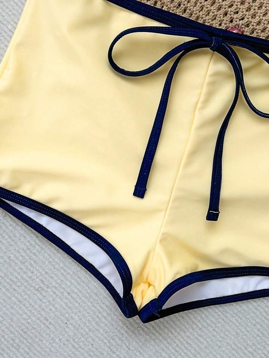 SHEIN DWUCZĘŚCIOWY STRÓJ KĄPIELOWY SPÓDNICA SPODENKI S09__XS