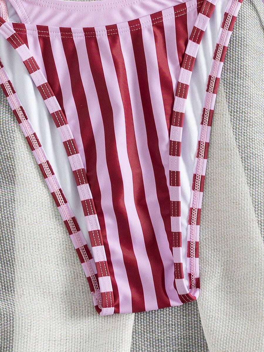 SHEIN DWUCZĘŚCIOWY STRÓJ KĄPIELOWY PRINT S09__M