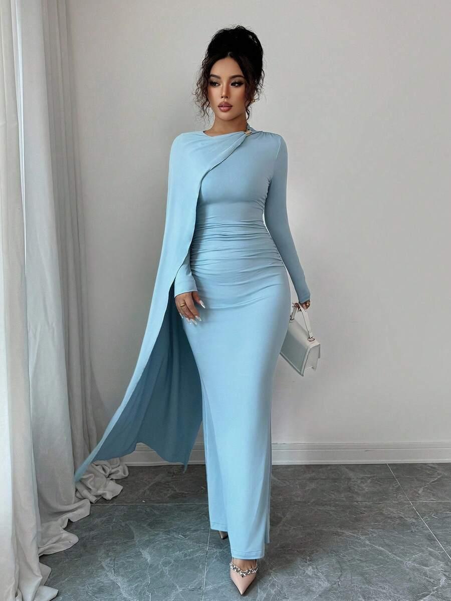 ELENZGA NIEBIESKA MAXI SUKIENKA S09__S