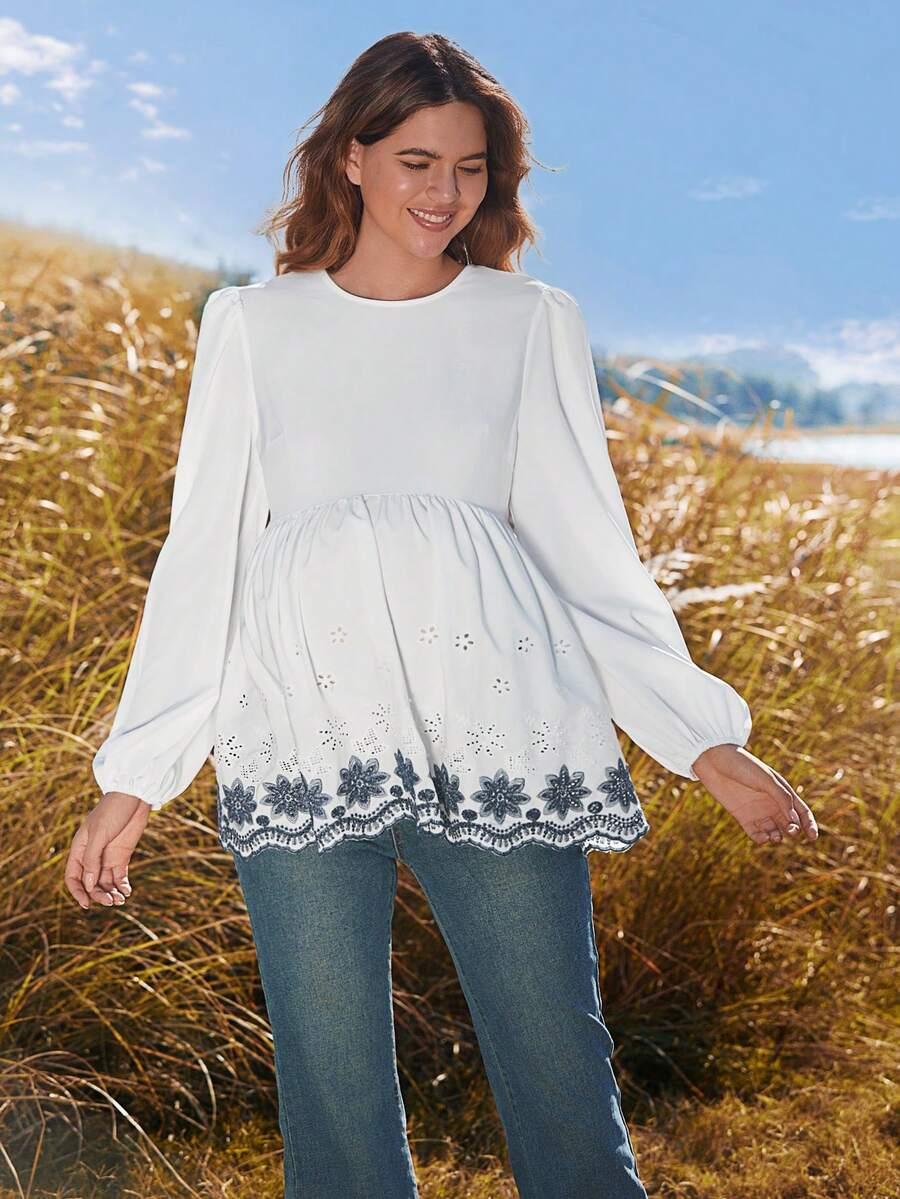 SHEIN BIAŁA BLUZKA CIĄŻOWA S06__XL
