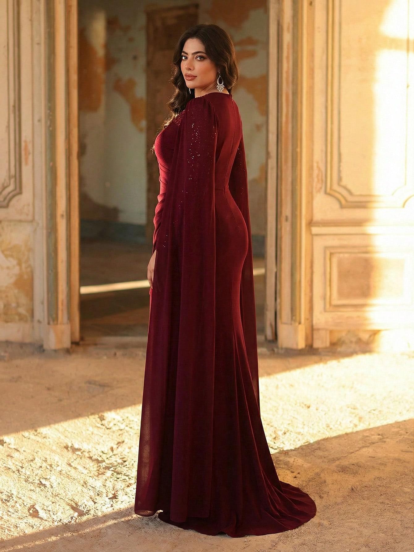 SHEIN BORDOWA MAXI SUKIENKA S06__46