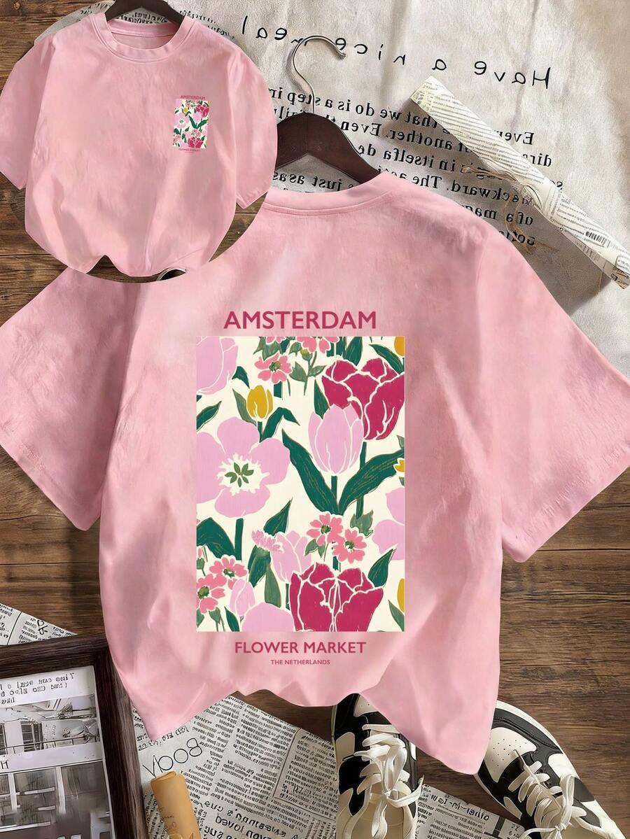 SHEIN T-SHIRT PRINT 2-PACK S06__L