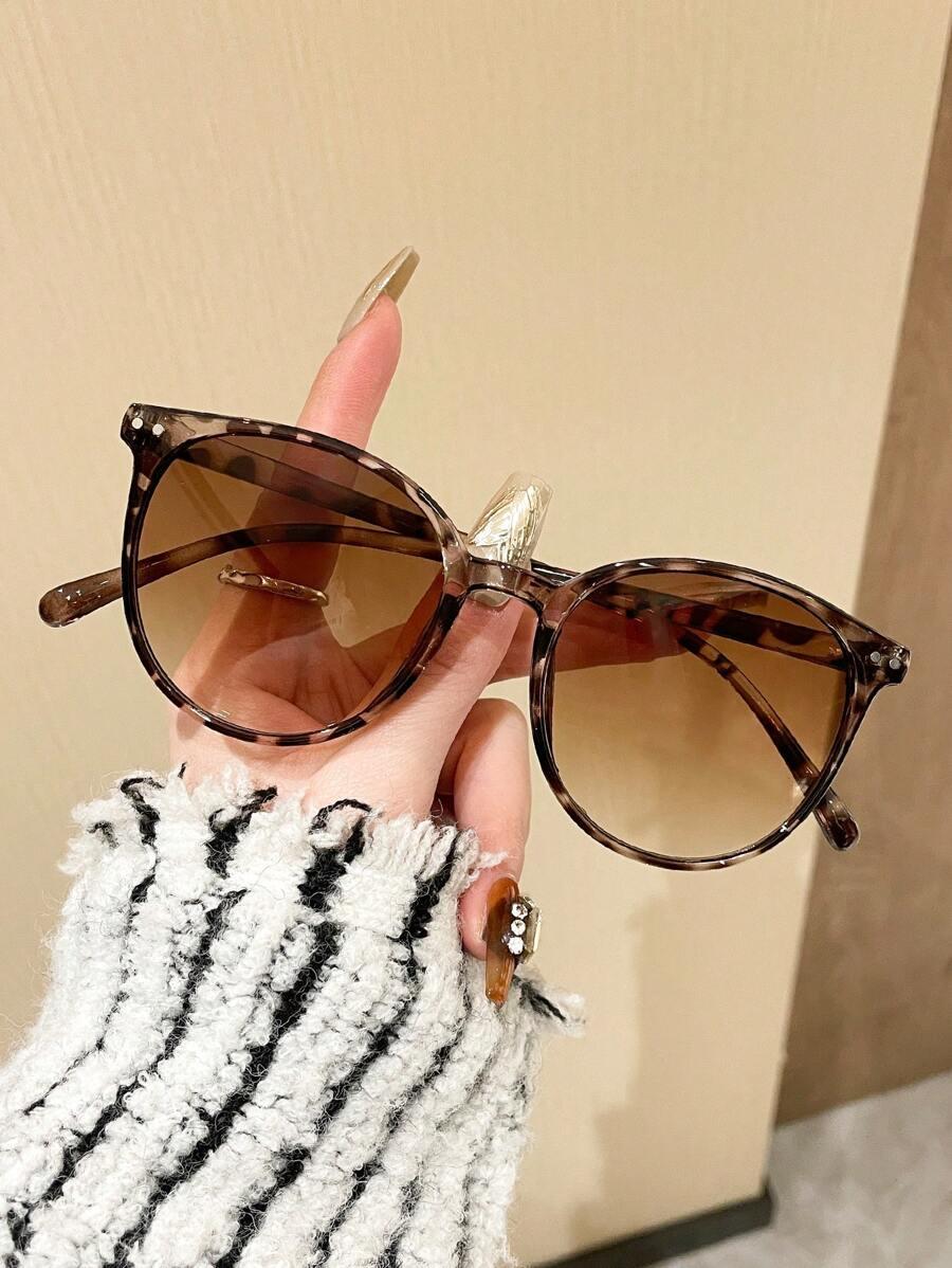 SHEIN BRĄZOWE OKULARY PRZECIWSŁONECZNE S07