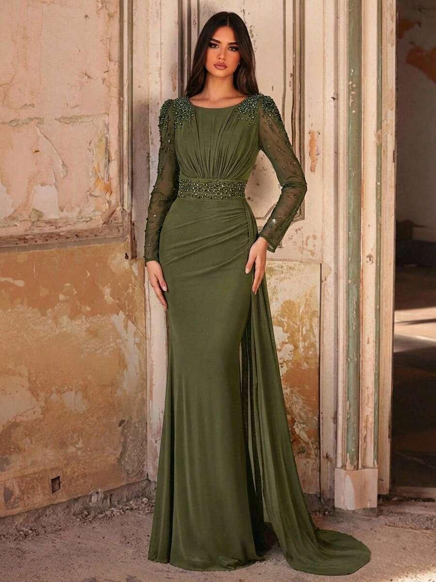 AUREIA ZIELONA MAXI SUKIENKA S06__M