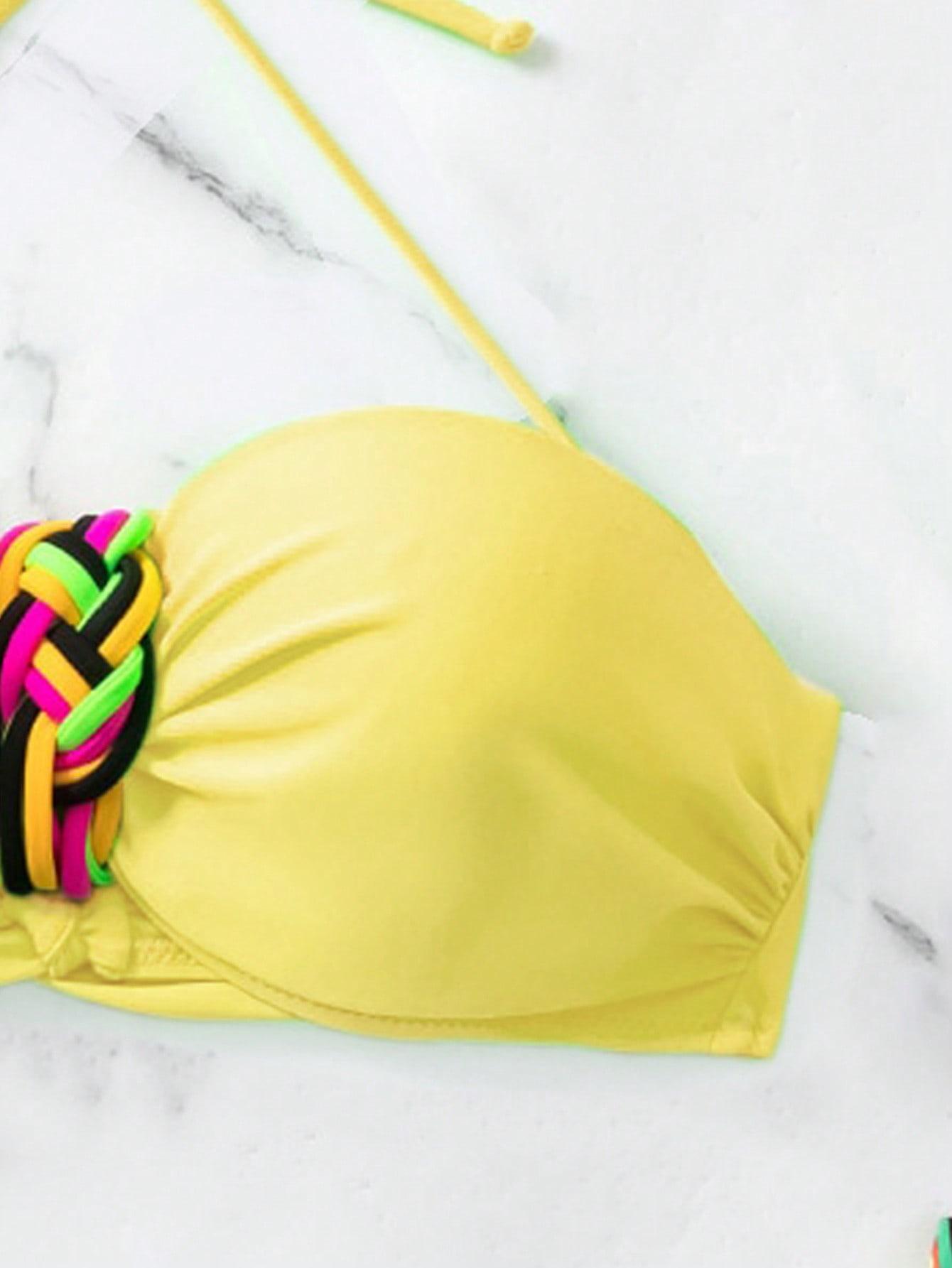 SHEIN DWUCZĘŚCIOWY STRÓJ KĄPIELOWY S09__XL
