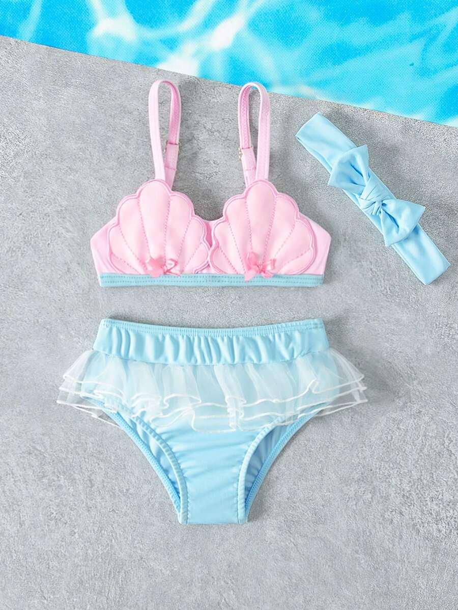 SHEIN DWUCZĘŚCIOWY STRÓJ KĄPIELOWY OPASKA S09__92-98