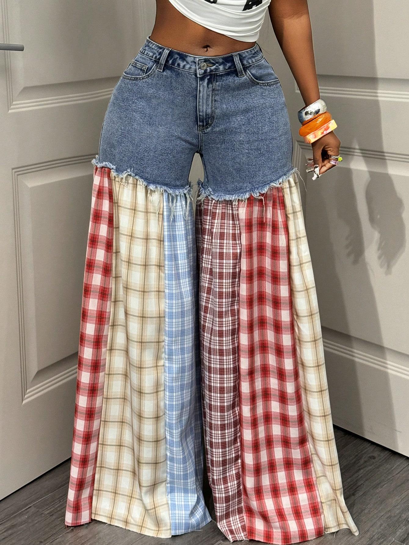 SHEIN NIEBIESKIE SPODNIE JEANS ZDOBIENIE S06__48