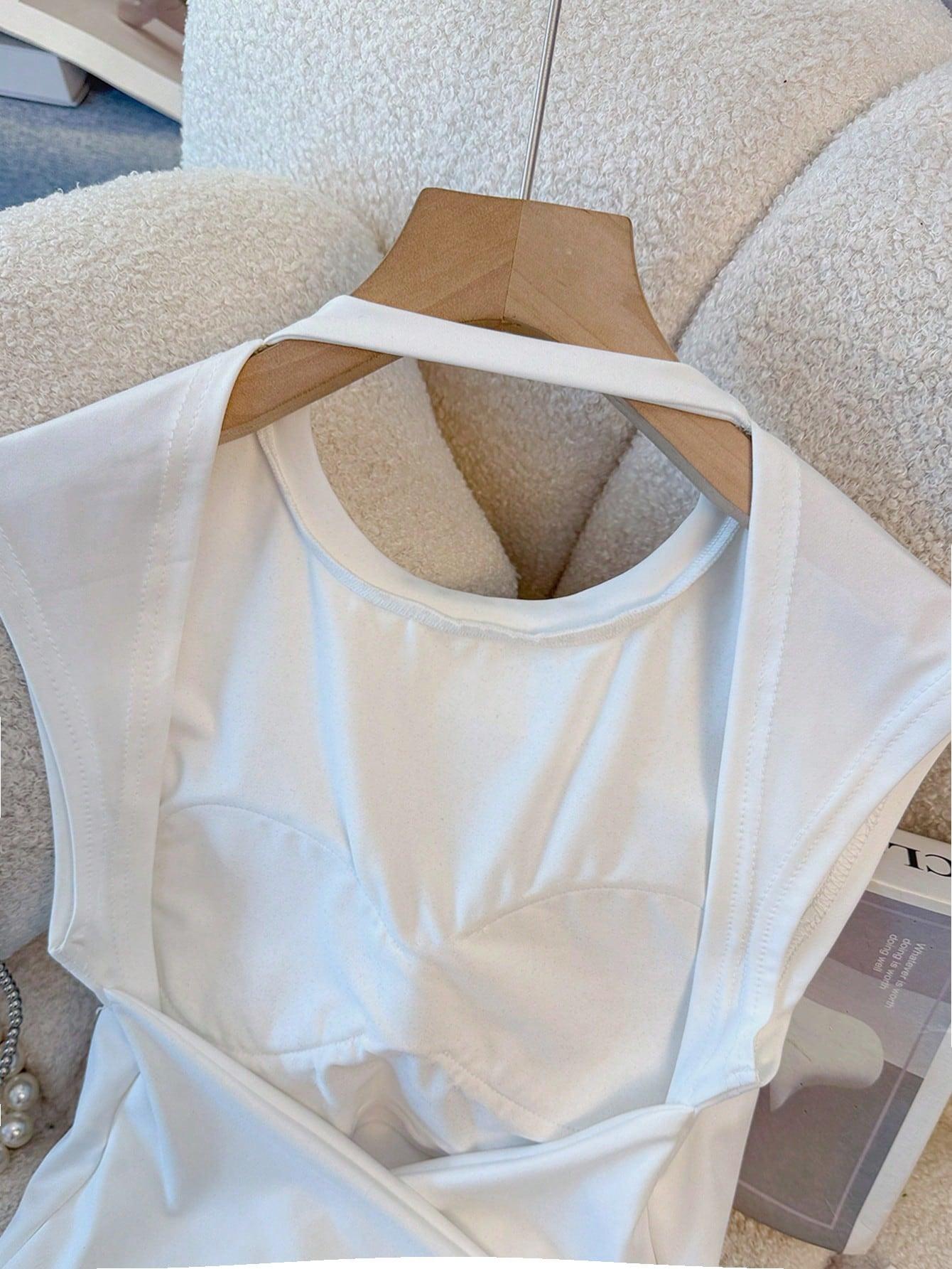 SHEIN BIAŁY TOP BEZ RĘKAWÓW S06__S