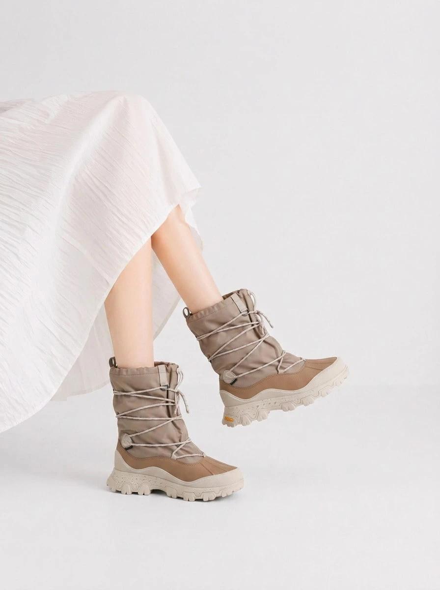 UGG BEŻOWE ŚNIEGOWCE ŚCIĄGACZ W01__38