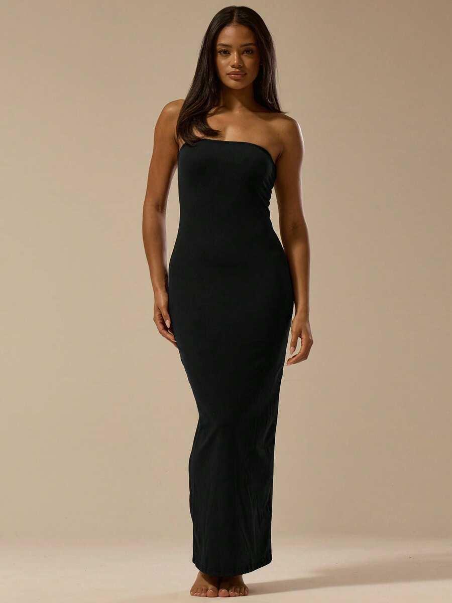 MUSERA CZARNA MAXI SUKIENKA S06__M