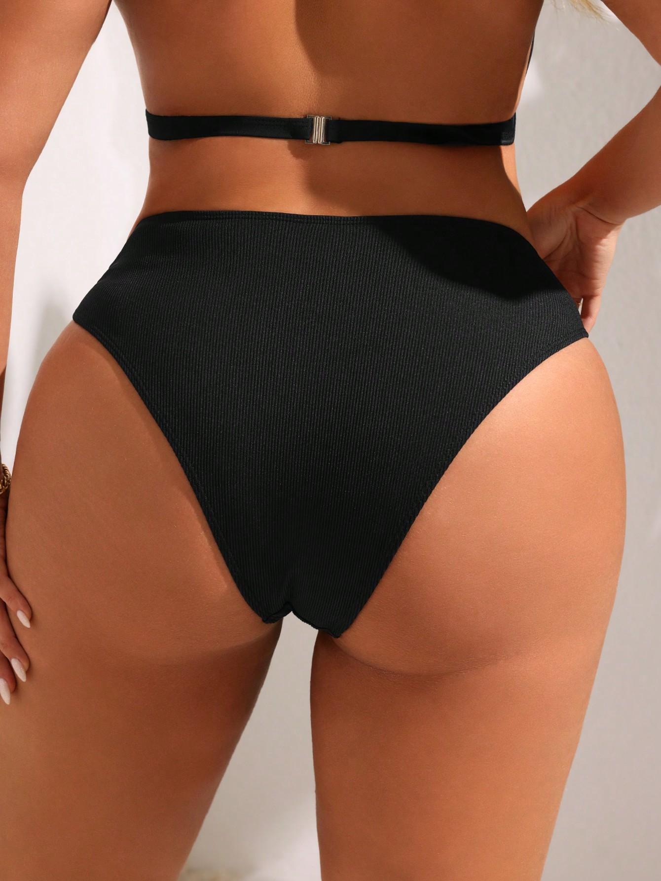 SHEIN CZARNY DÓŁ OD BIKINI S09__46