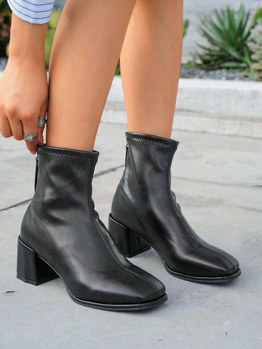 SHEIN CZARNE BOTKI IMITACJA SKÓRY W01__39