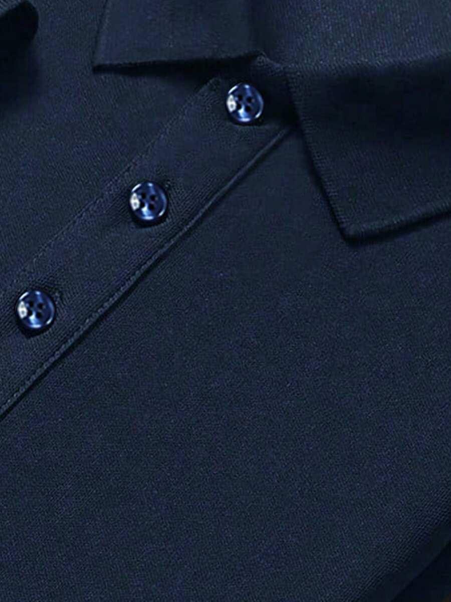 SHEIN GRANATOWA KOSZULKA POLO S06__XXL