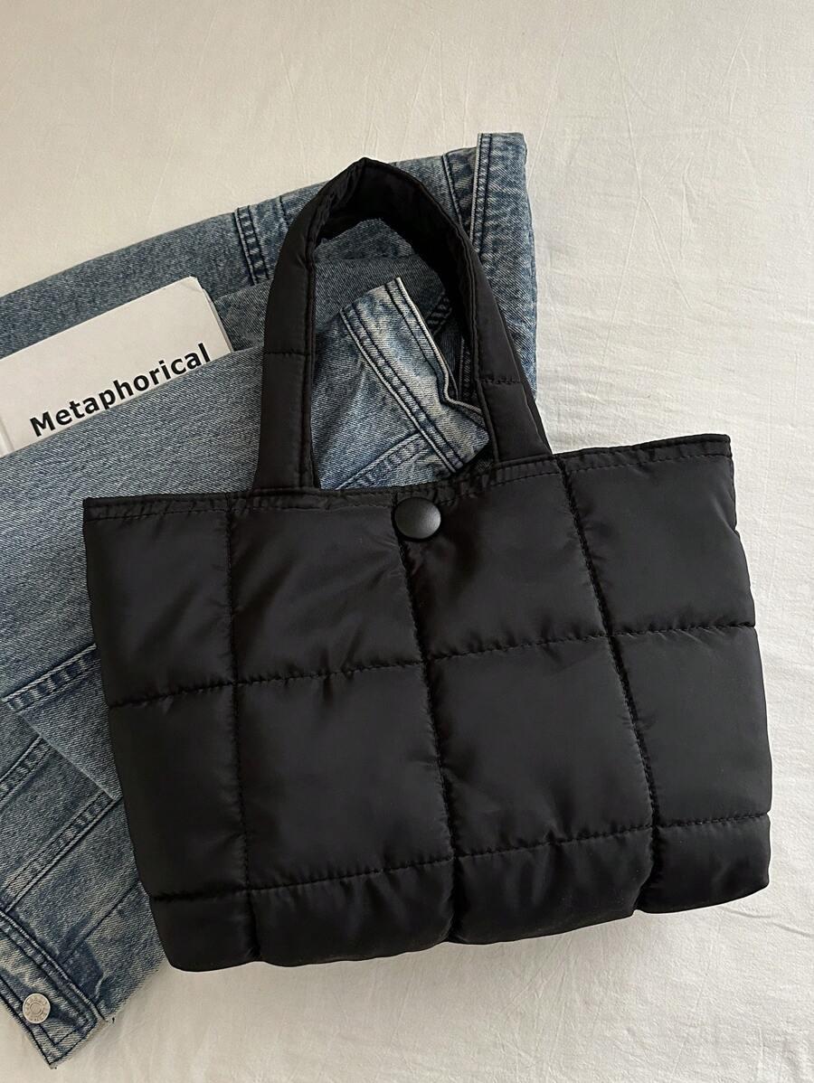 SHEIN CZARNA PIKOWANA TOREBKA S07__40X30