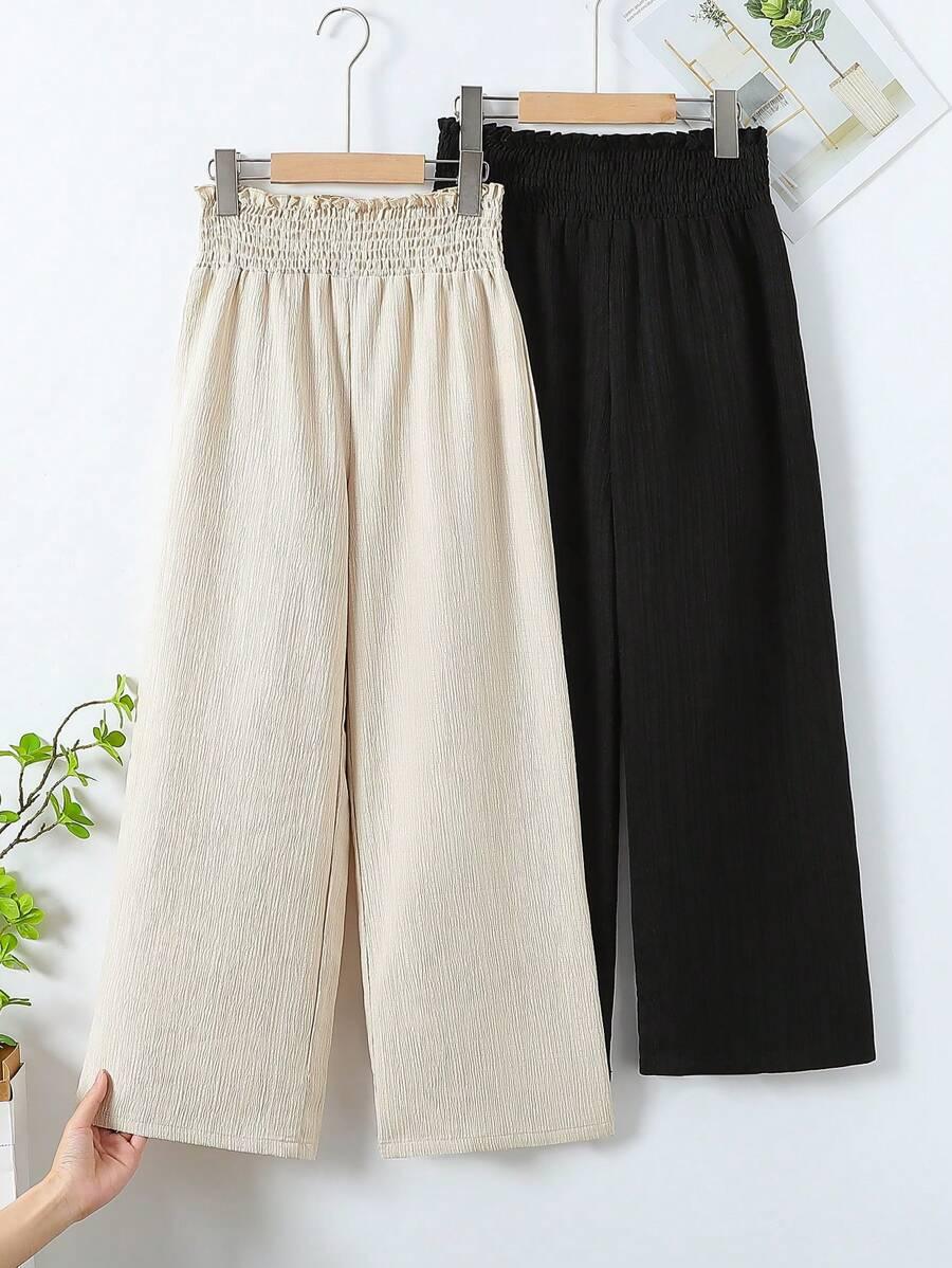 SHEIN CZARNE SPODNIE CASUAL S06__134/140