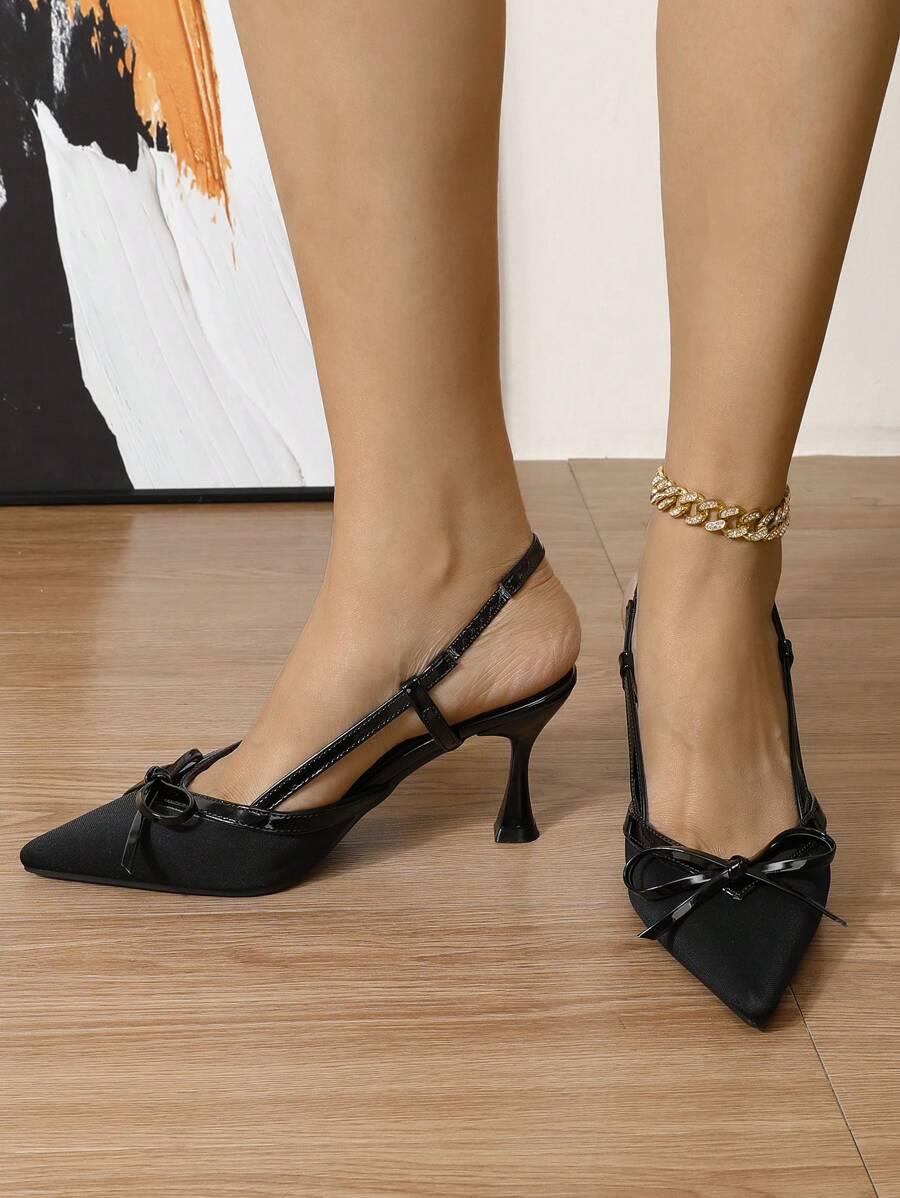 SHEIN CZARNE CZÓŁENKA KOKARDA S06__38