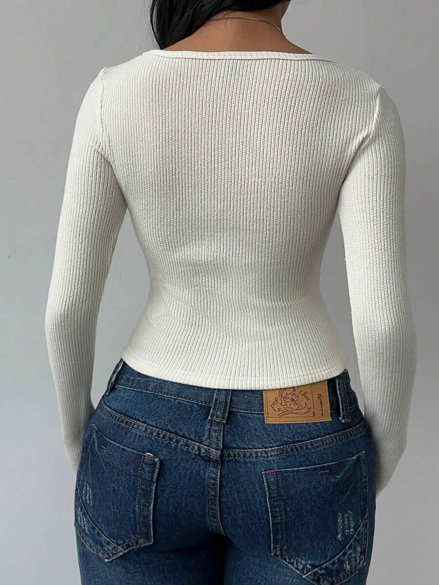 SHEIN BEŻOWY SWETER PRĄŻKI S06__XS