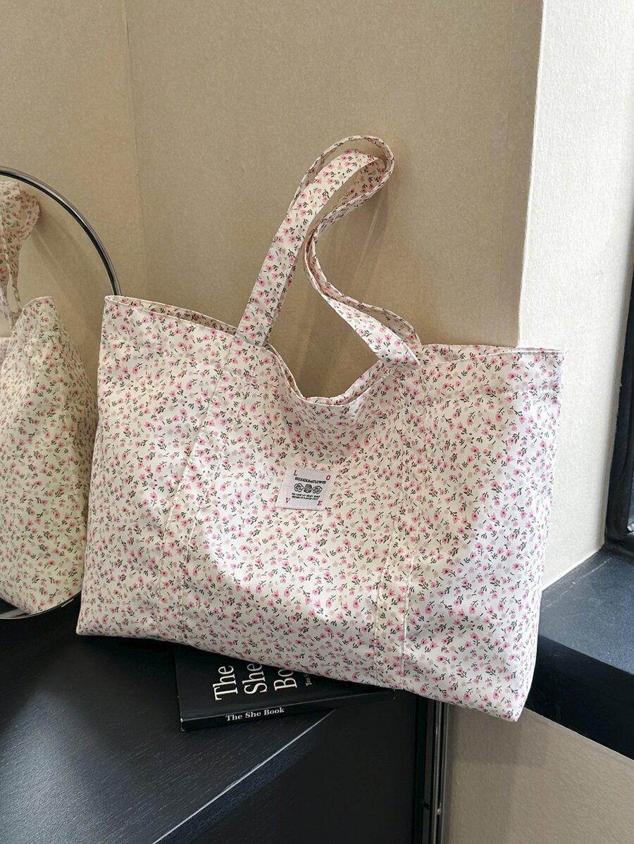 SHEIN TORBA WZÓR KWIATY S07__52X10X33CM