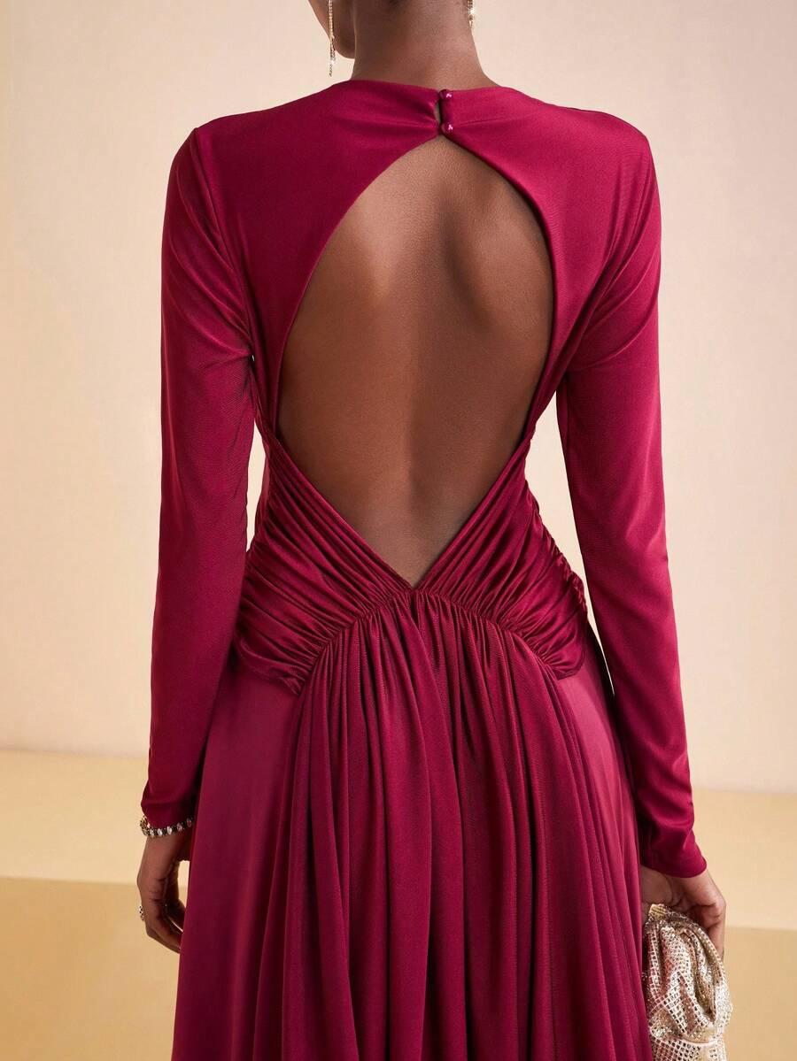 ZIVAH BORDOWA MAXI SUKIENKA S06__S