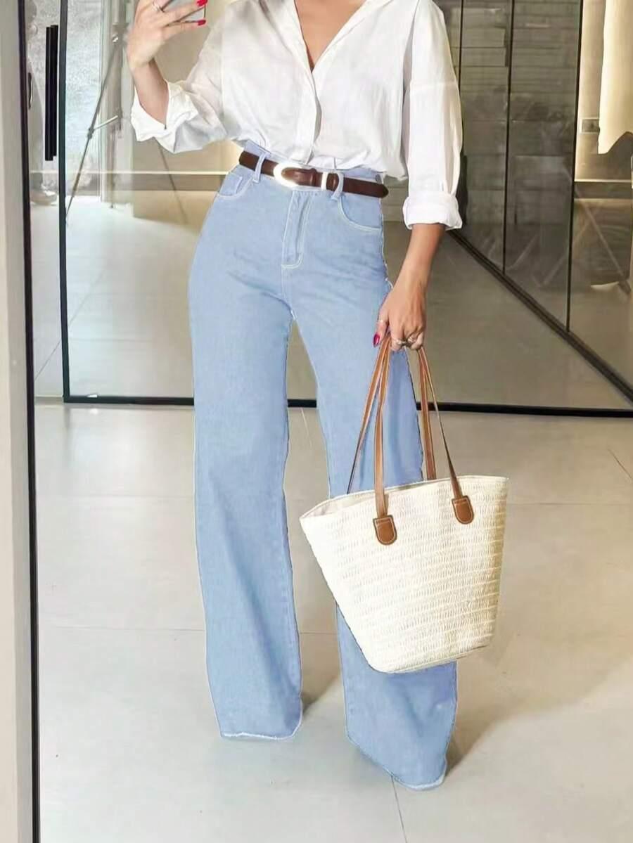SHEIN NIEBIESKIE SPODNIE JEANS S06__XL
