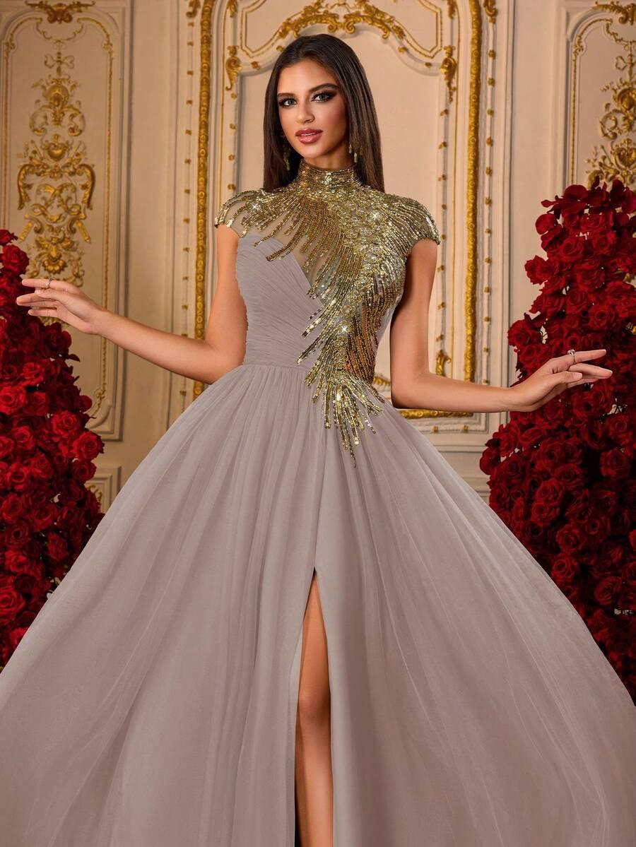 SHEIN MAXI SUKIENKA ZDOBIENIE S06__XL