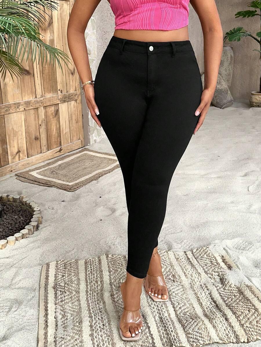 SHEIN CZARNE SPODNIE JEANS S06__50