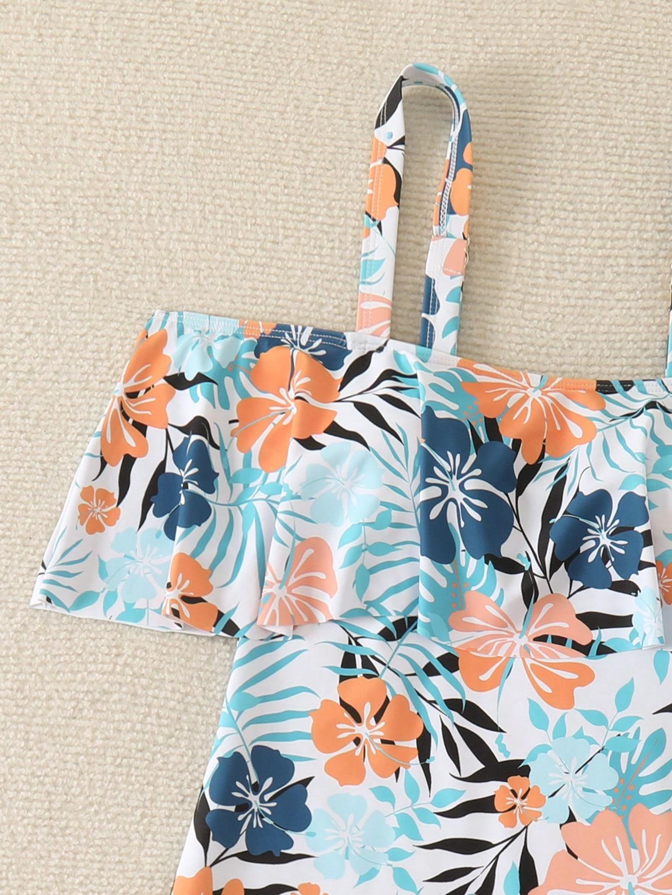 SHEIN DWUCZĘŚCIOWY STRÓJ KĄPIELOWY W KWIATY S09__XL