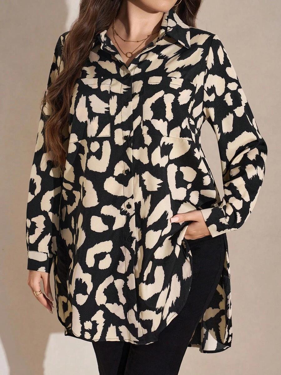 SHEIN KOSZULA DŁUGI RĘKAW WZÓR S06__46