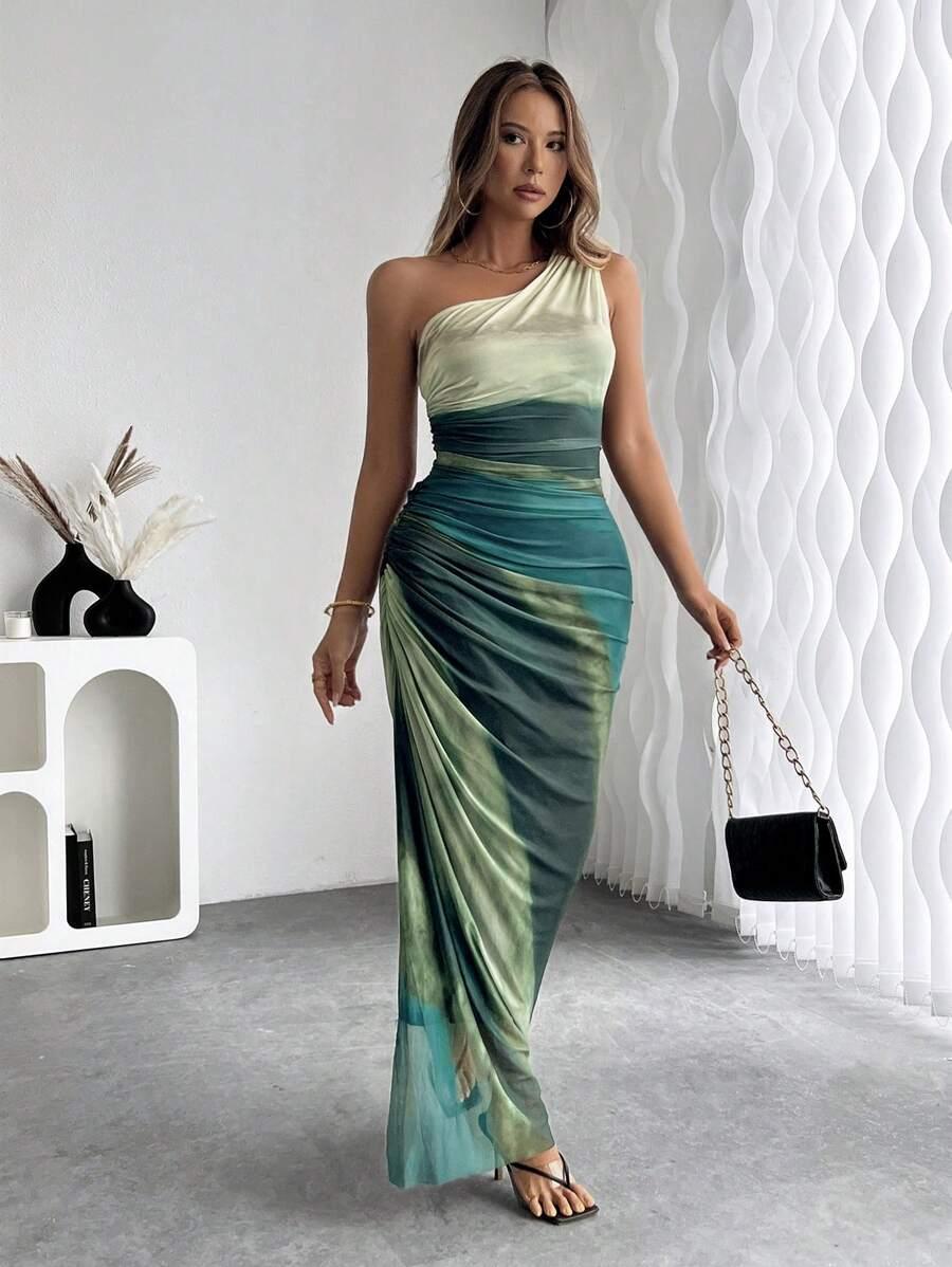 SHEIN MAXI SUKIENKA MARSZCZENIA S06__L