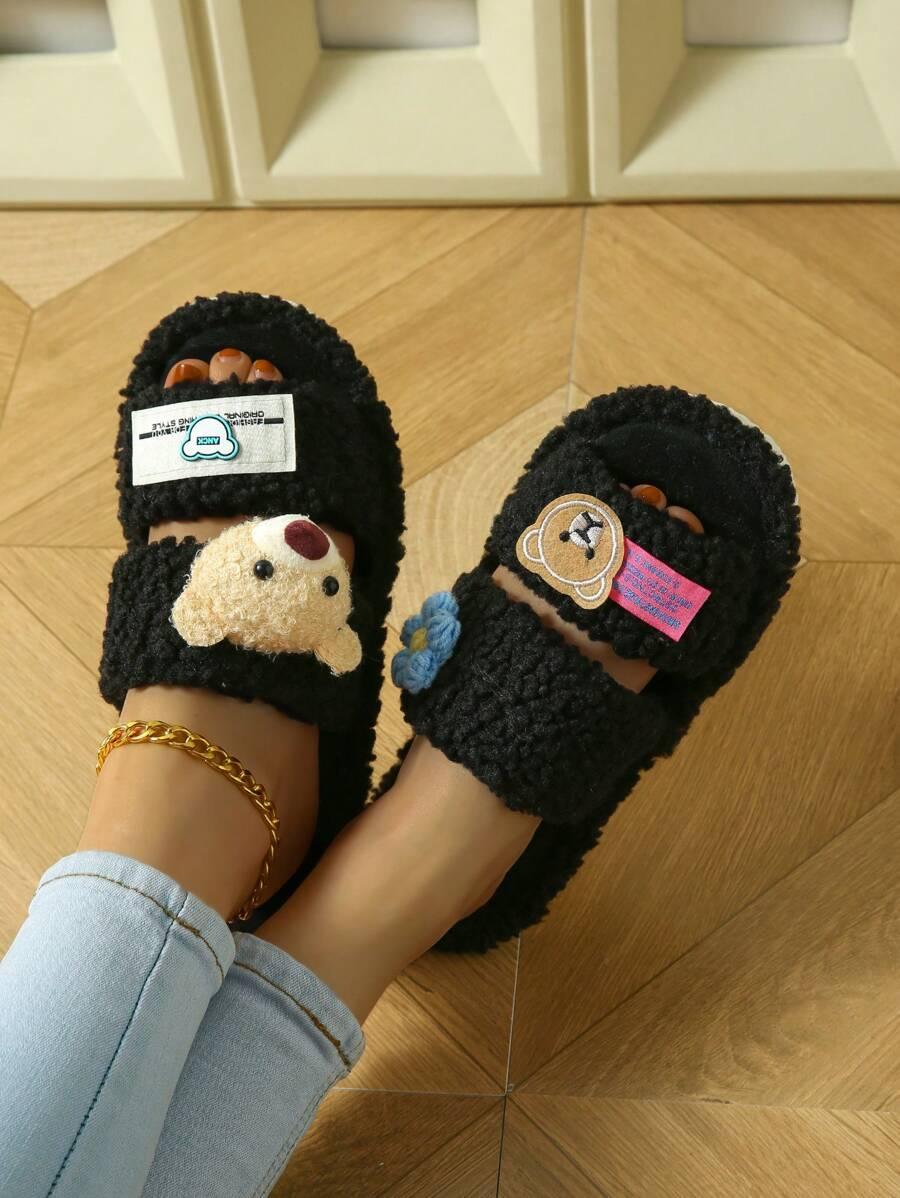 SHEIN CZARNE KAPCIE ZDOBIENIE S06__40,5-41