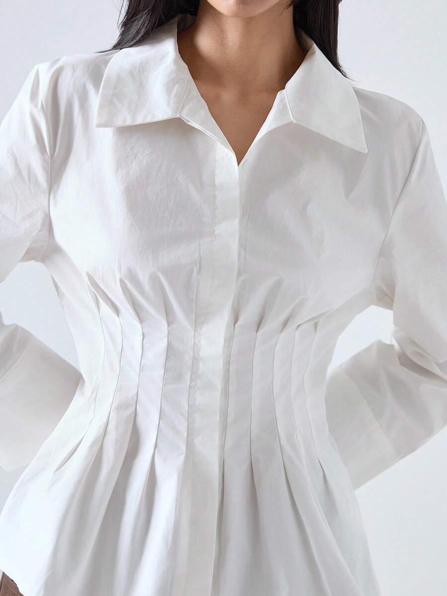 SHEIN BIAŁA KOSZULA DŁUGI RĘKAW PK01__XXL
