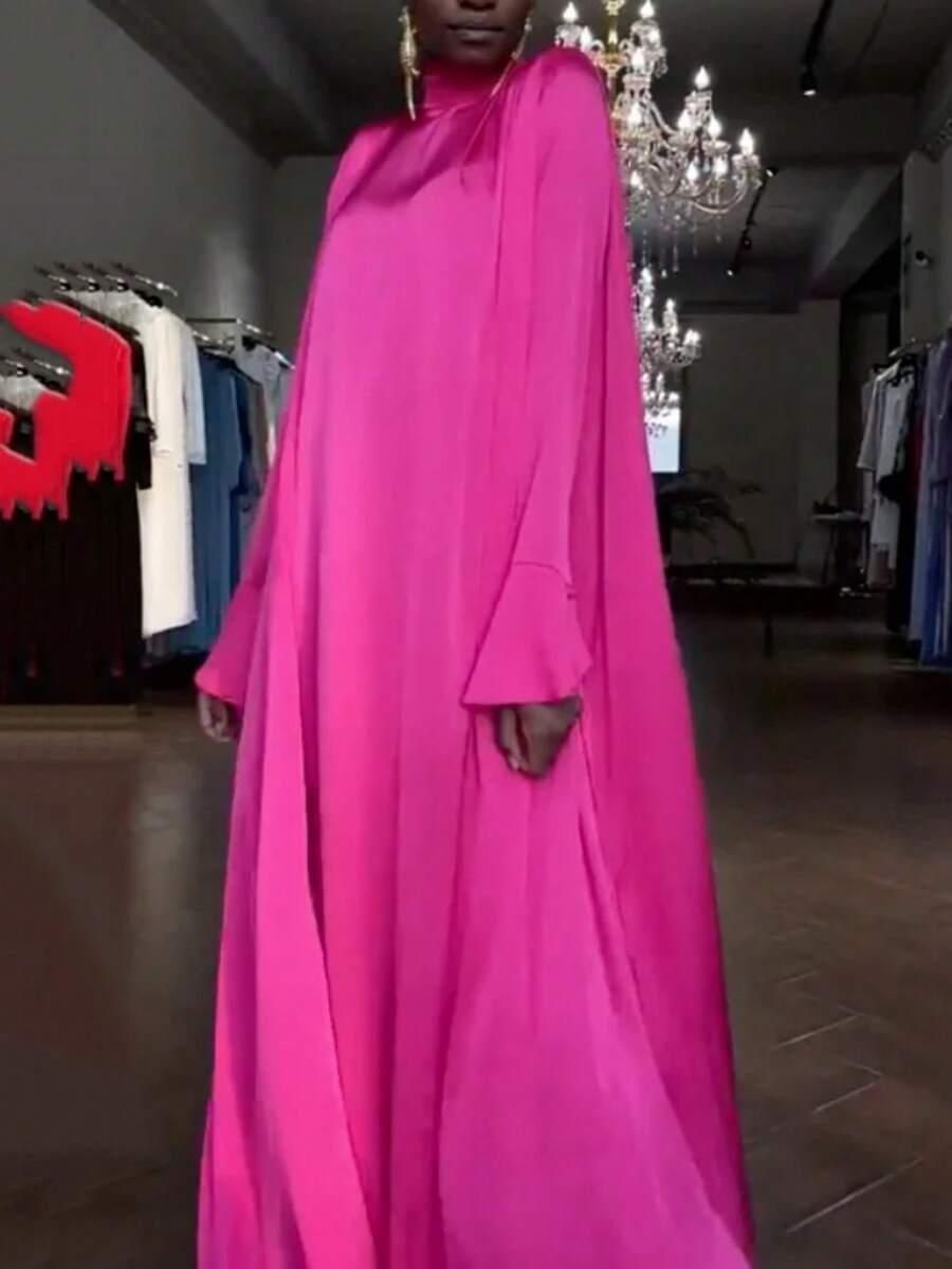 SHEIN RÓŻOWA MAXI SUKIENKA S06__XL