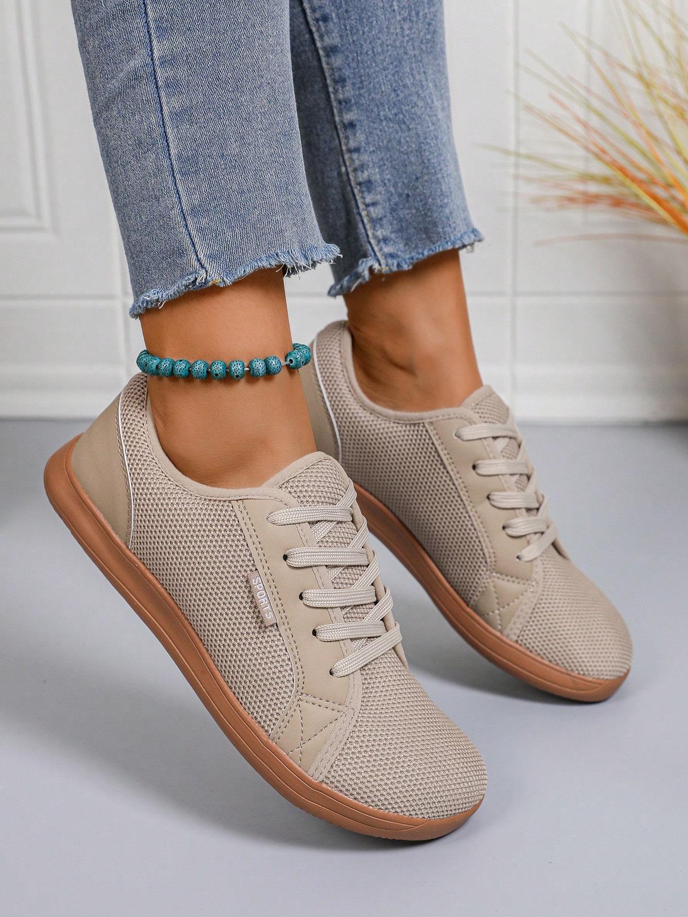 SHEIN BEŻOWE SZNUROWANE TRAMPKI S06__39