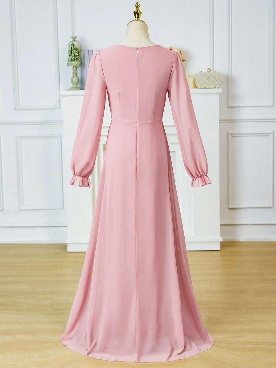 SHEIN RÓŻOWA MAXI SUKIENKA S06__162-166