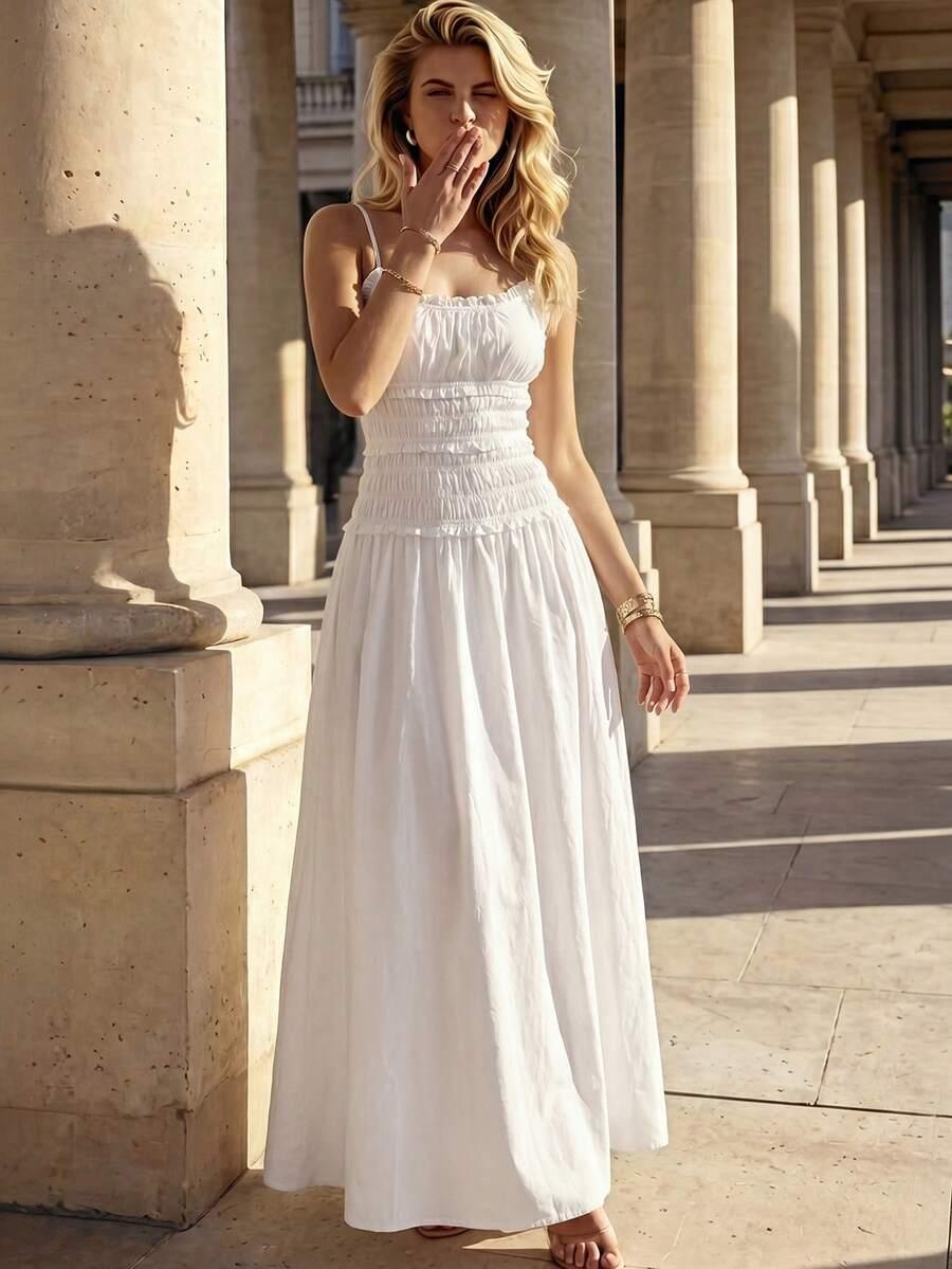 PERIROSE BIAŁA MAXI SUKIENKA S06__M