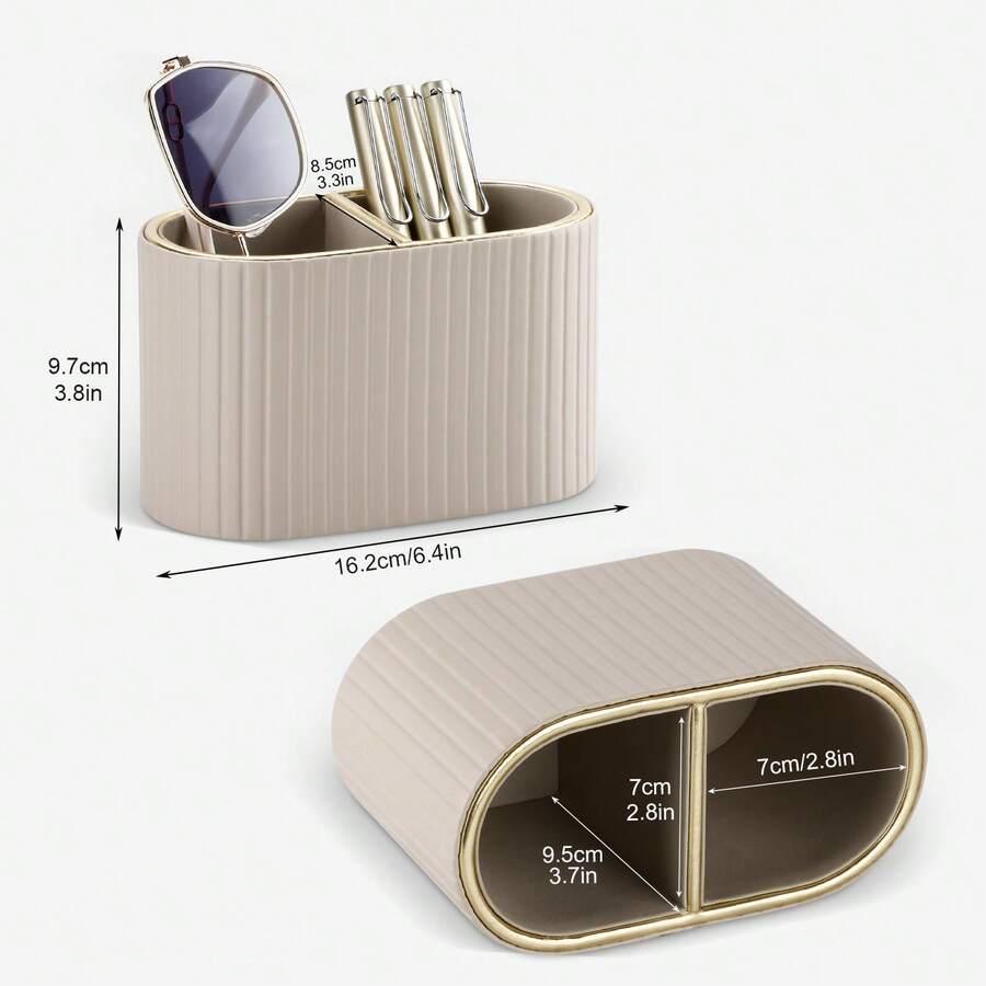 SHEIN BEŻOWY ORGANIZER NA BIURKO S07__16,2X9,7