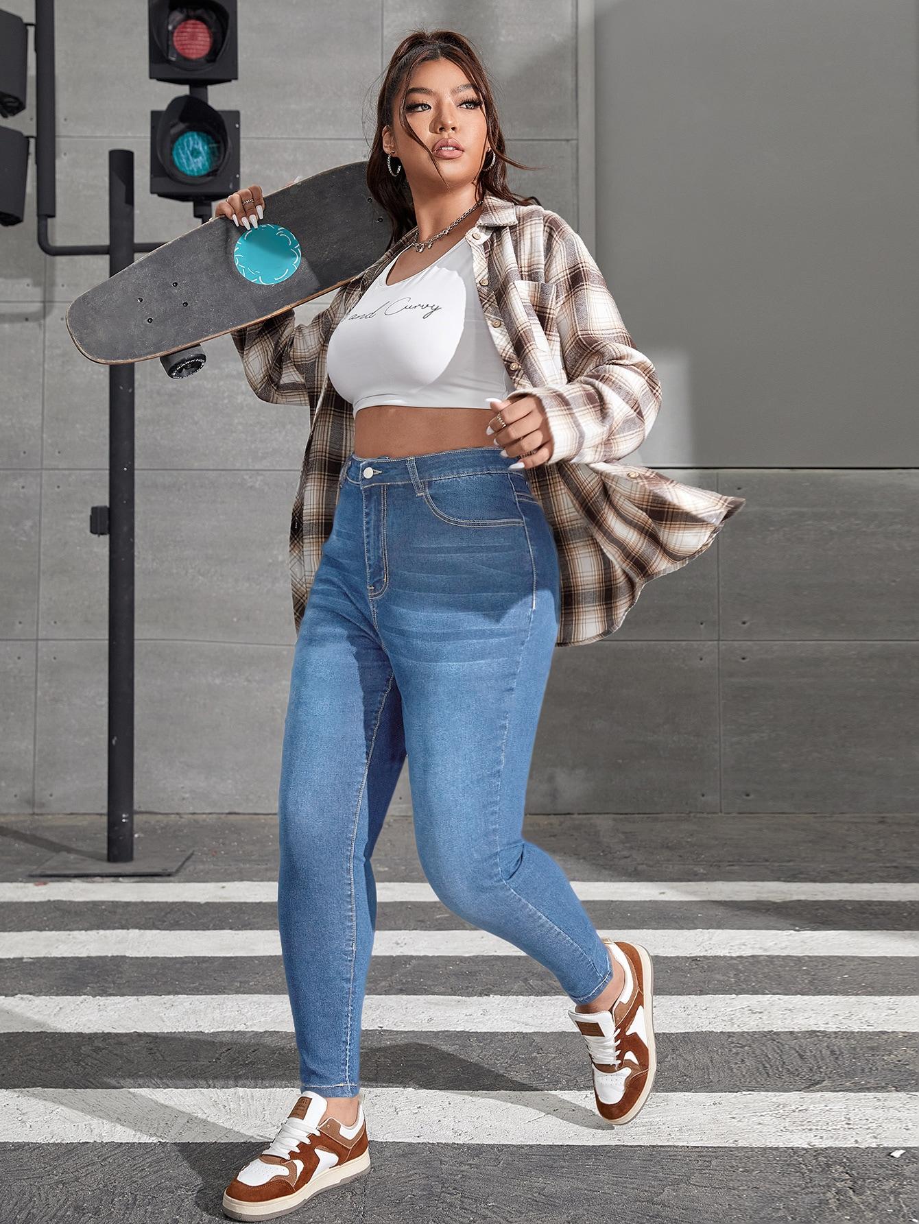 SHEIN NIEBIESKIE SPODNIE JEANS S06__48