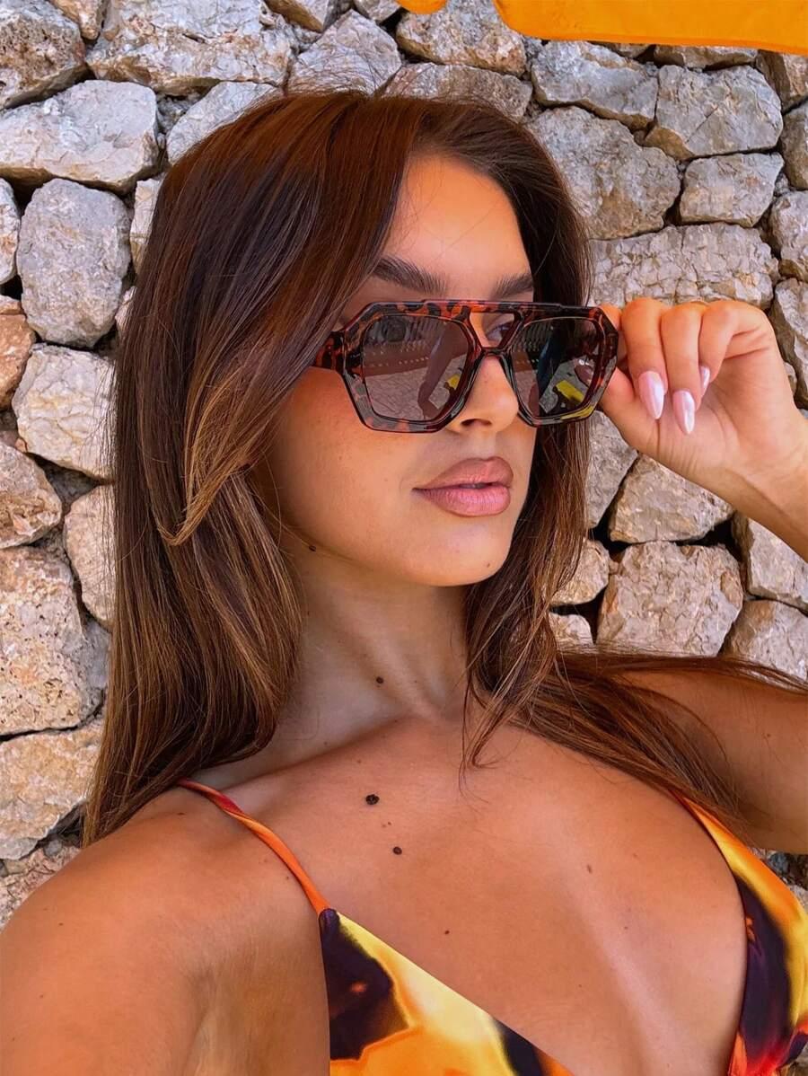 SHEIN OKULARY PRZECIWSŁONECZNE ANIMAL PRINT S07