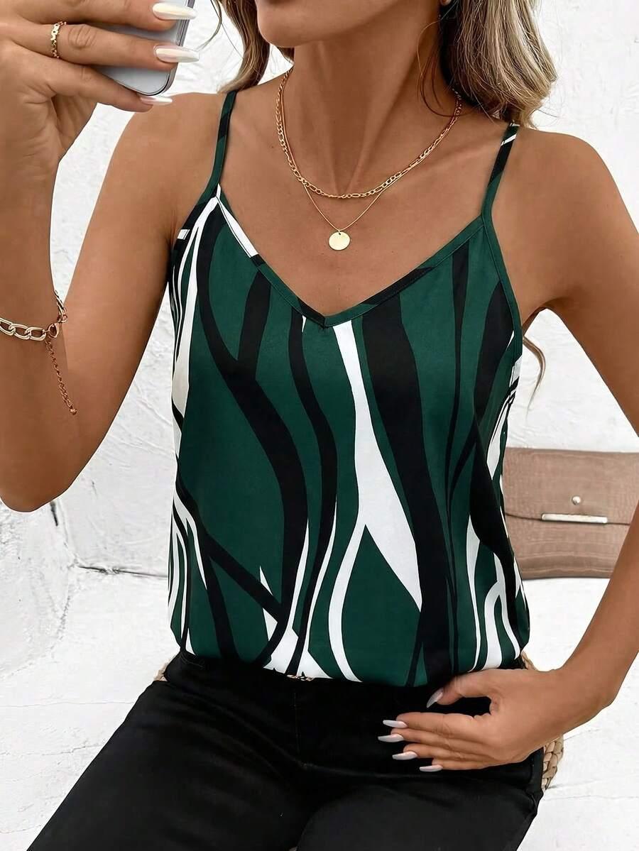 SHEIN TOP NA RAMIĄCZKACH WZÓR S06__XL