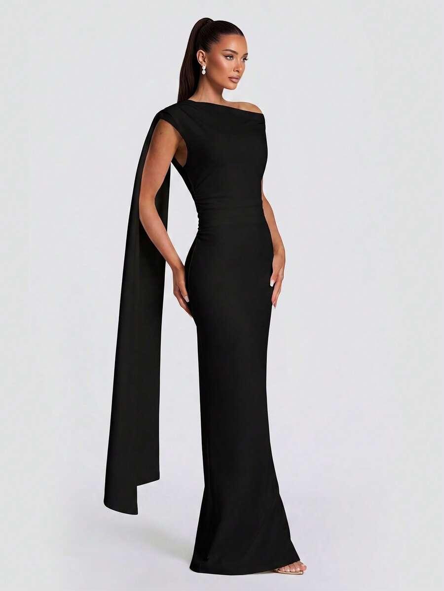SHEIN CZARNA SUKIENKA MAXI S06__L