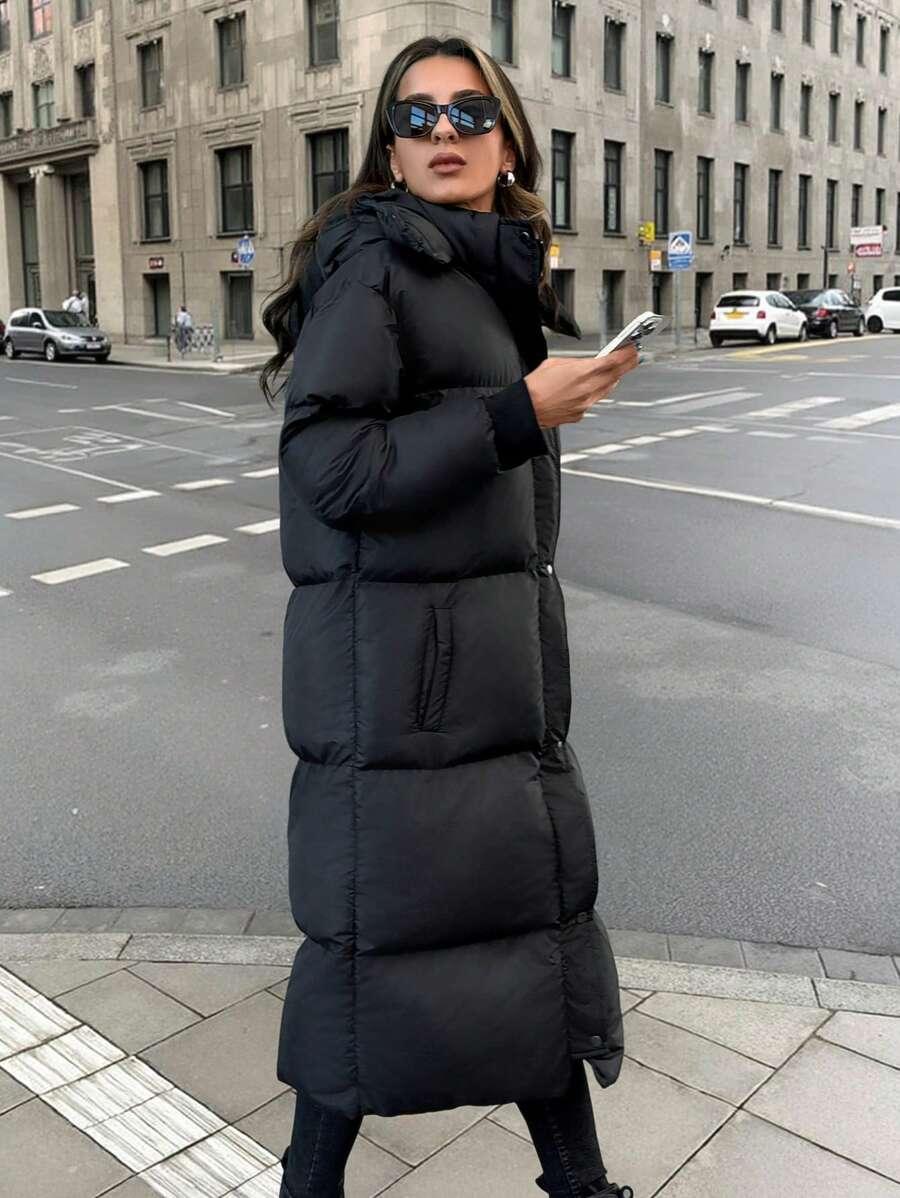 SHEIN CZARNA PIKOWANA KURTKA ZAMEK W01__L