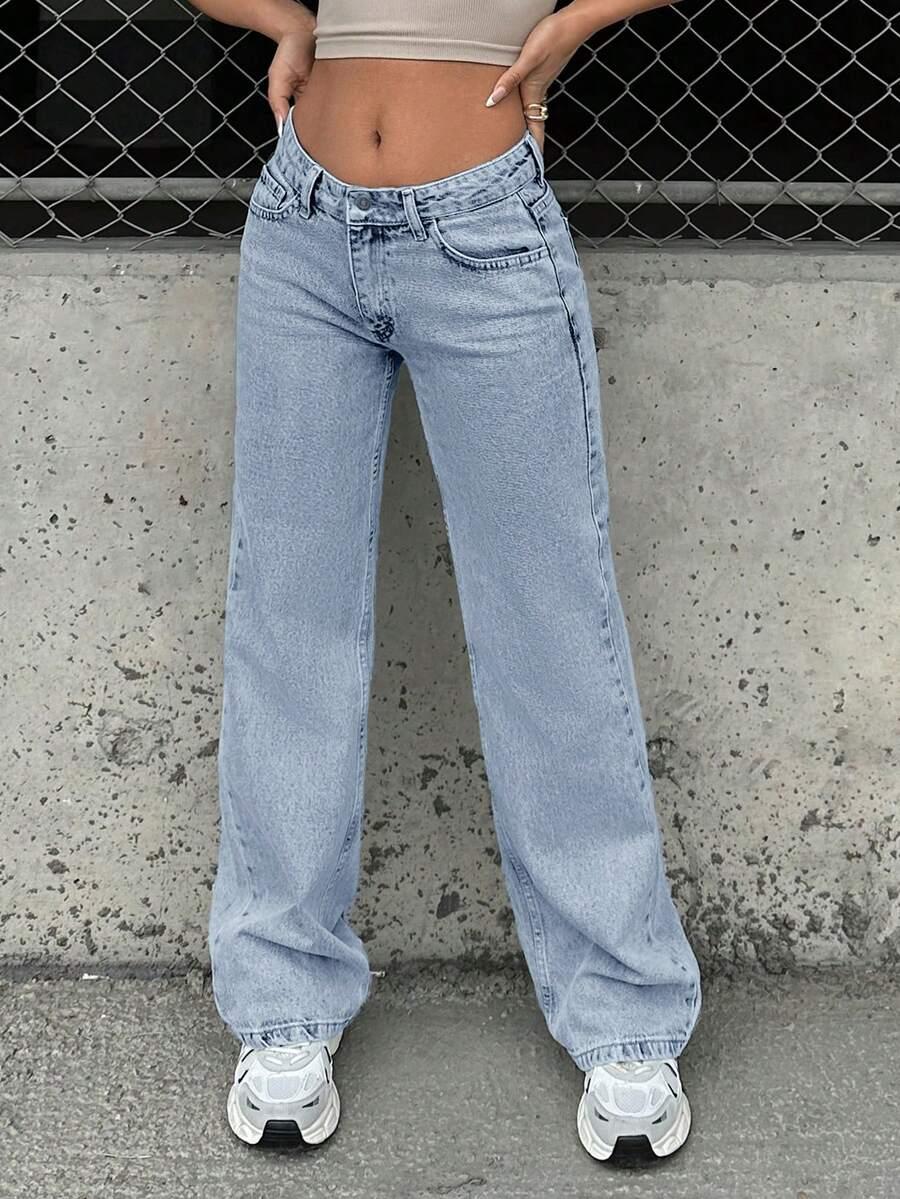 SHEIN SPODNIE JEANS CASUAL S06__M