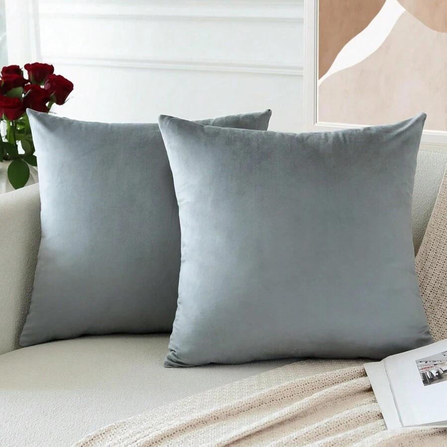 SHEIN SZARA POSZEWKA NA PODUSZKĘ S07__55X55CM