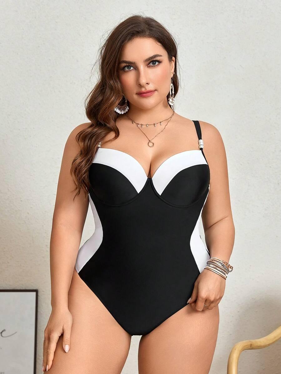 SHEIN JEDNOCZĘŚCIOWY STRÓJ KĄPIELOWY S09__XXL