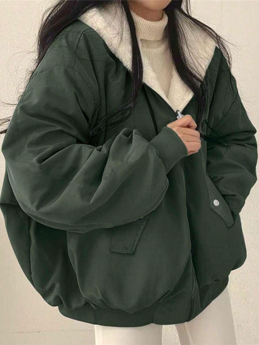 SHEIN ZIELONA KURTKA Z KAPTUREM W01__XL