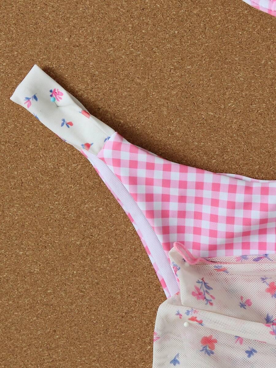 SHEIN STRÓJ KĄPIELOWY SARONG KOMPLET WZÓR S09__L